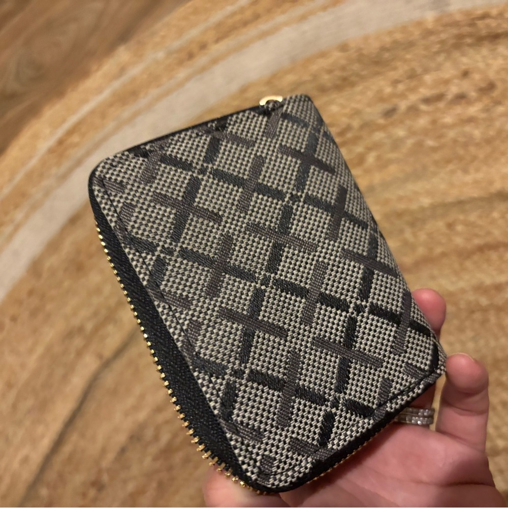A New Day Black and Gray Checkered Wallet